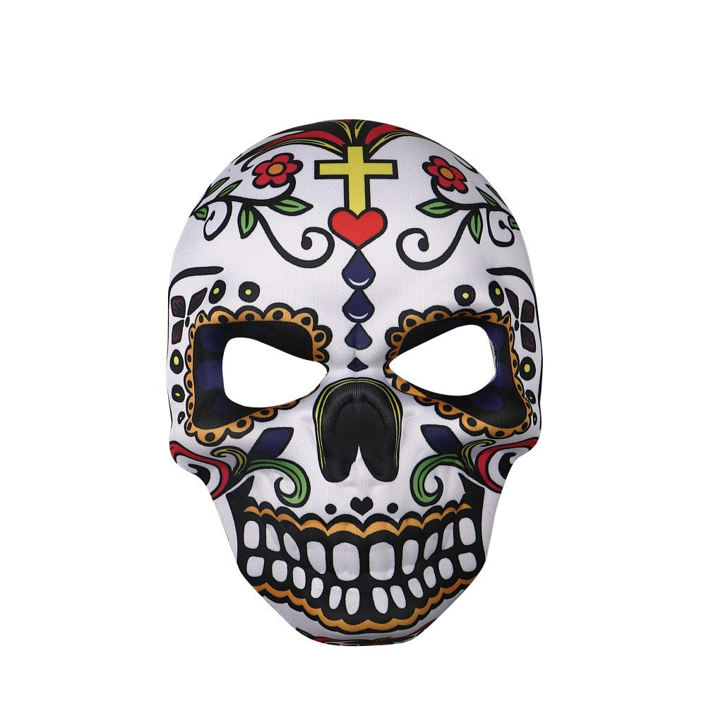 2023 Masks Mexican Day of The Dead Skull Mask Cosplay Halloween Skeletons Print Masks Dress Up Purim Party Costume Prop