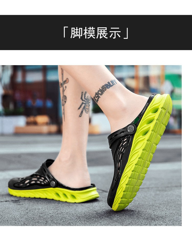 2023 Summer Beach Sandals Non-Slip Breathable Men's EVA Clogs Sandals Trendy Garden Holes Shoes Men Flip Flops