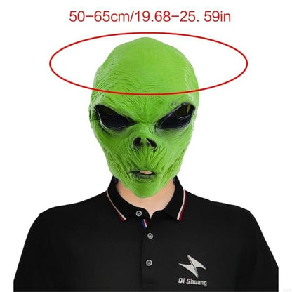B95F Full Face Alien Mask for Adults Halloween Alien Mask Gloves Set, Alien Cosplay Costumes Props, for Halloween Party