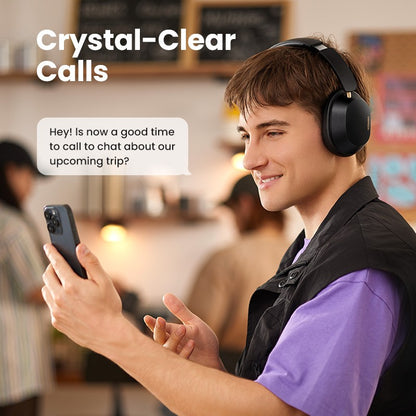 Fones de ouvido Bluetooth sem fio UGREEN Max5c ANC com cancelamento de ruído ativo de 43dB, Hi-Res LDAC, 75H de áudio espacial