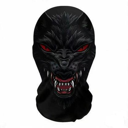 Skeleton Full Face Fashion Headgear, Breathable Mesh, Outdoor Riding, Holiday Disguise Headgear Mask