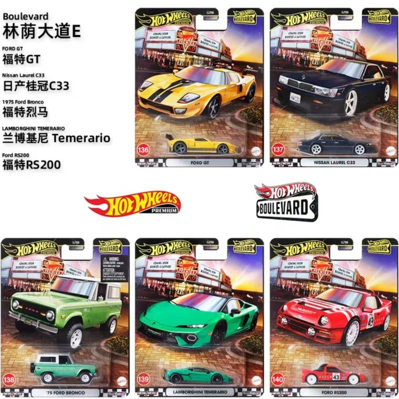 Hot Wheels Boulevard 1:64 2025 Mix GJT68 Miniatura de Liga Fundida Corpo Chassi Modelos Colecionáveis Premium Carros Coleção Presente
