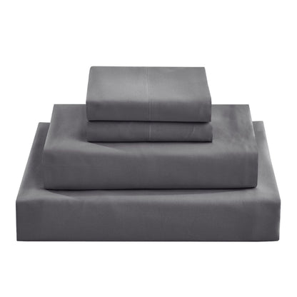 Conjunto de Lençóis Sedosos e Luxuosos de 3/4 Peças, Lençóis Macios de Bolso Profundo, Conjunto de Cama Refrescante, 1 Lençol de Elástico, 1 Lençol de Cima, 1/2 Fronhas