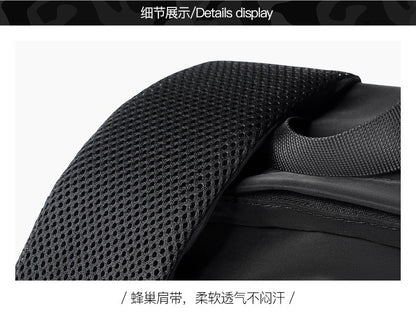 Mochila de negócios masculina de novo estilo, nylon, cor sólida, grande capacidade, mochila escolar para estudantes, mochila de viagem em promoção