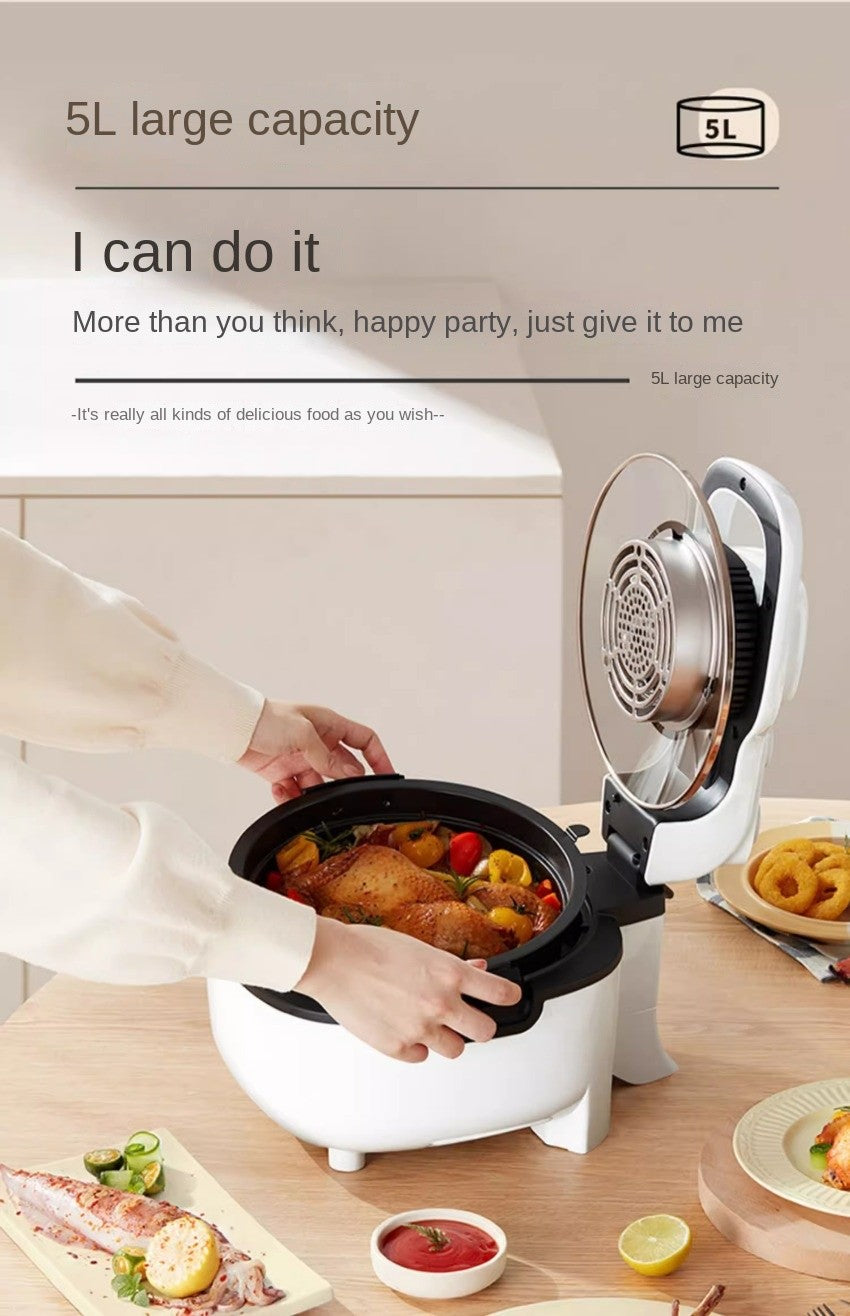 Flip-free air fryer double-layer fryer household large-capacity electric fryer fully automatic French fries machine