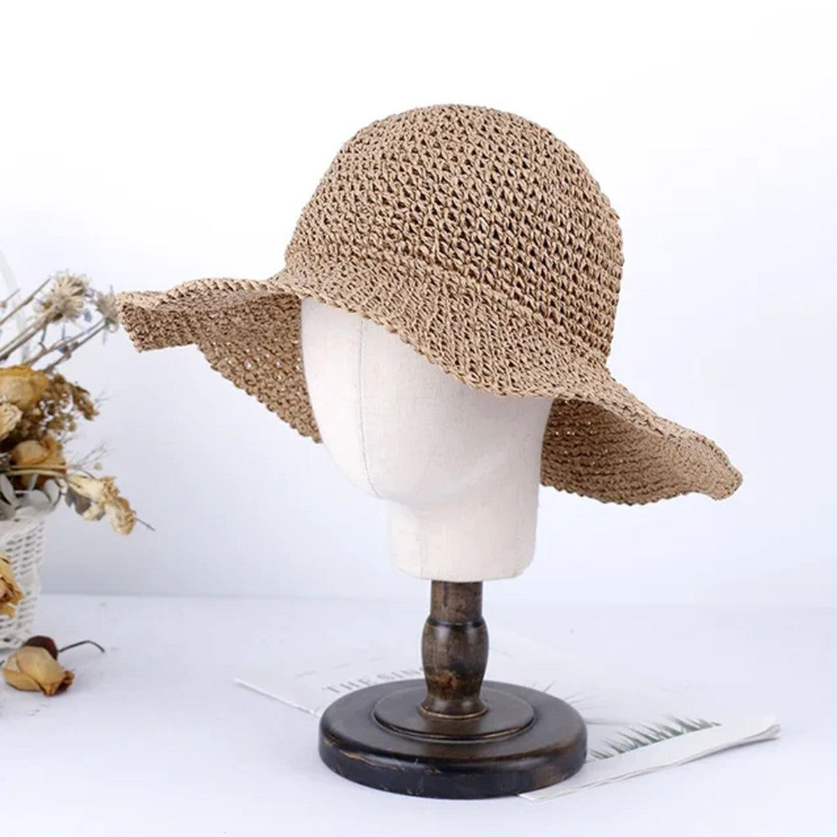 Summer Beach Korean Straw Hat for Women Visor Bucket Hat Hand Weaving Panama Girl Fishing Chapeau Sun Hats for Women