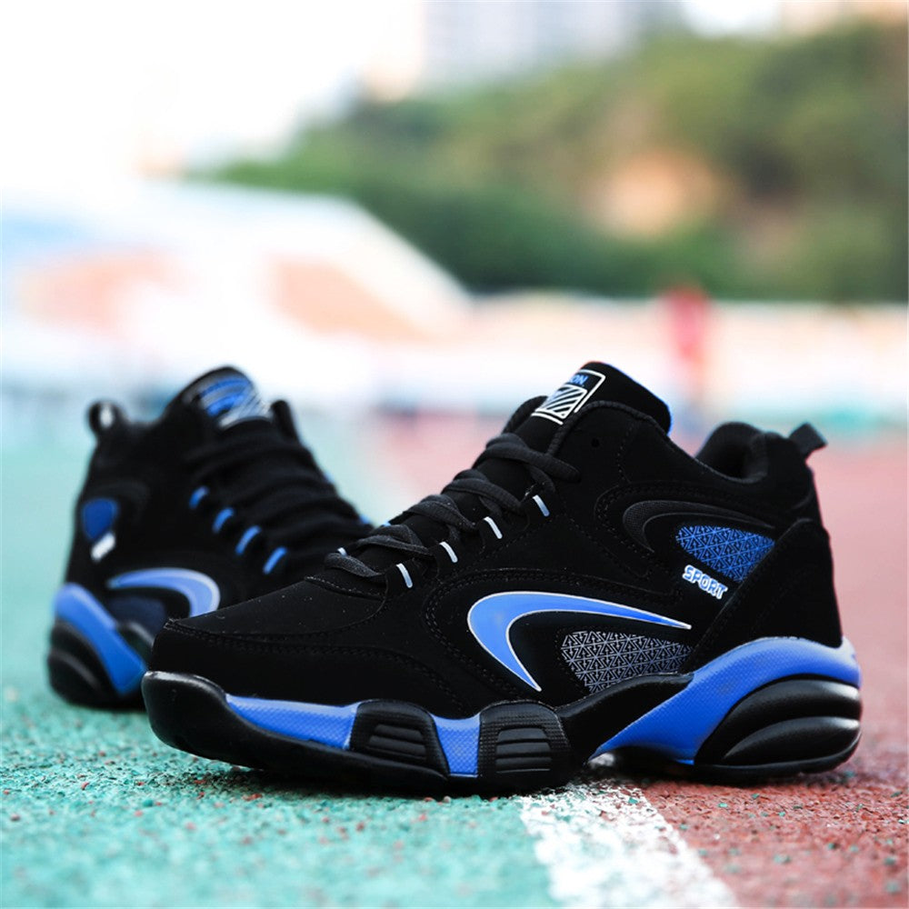 Plus Size Men's Trendy Colour Block Sneakers, Comfy Non Slip Lace Up Casual Durable Shoes For Men's Outdoor Activities