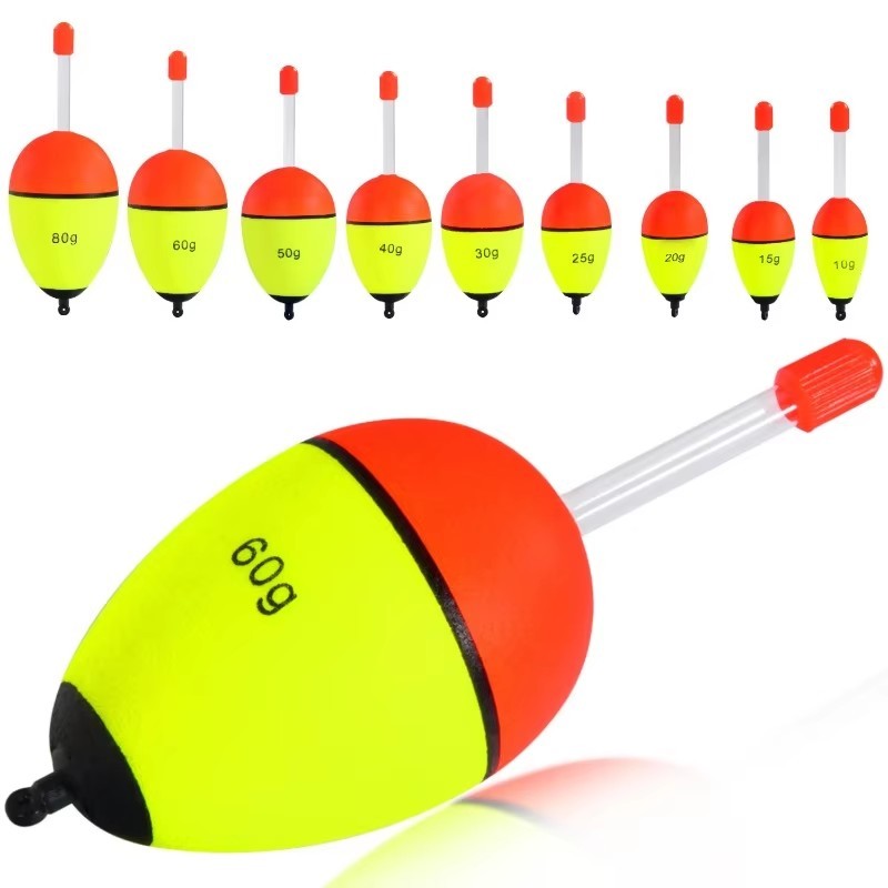 2/10pcs EVA Luminoso Pesca Noite Flutuante Luz Vara Espuma Plástica Bobber Mar Pesca em Rocha Chumbadas Flutuadores Acessórios de Pesca