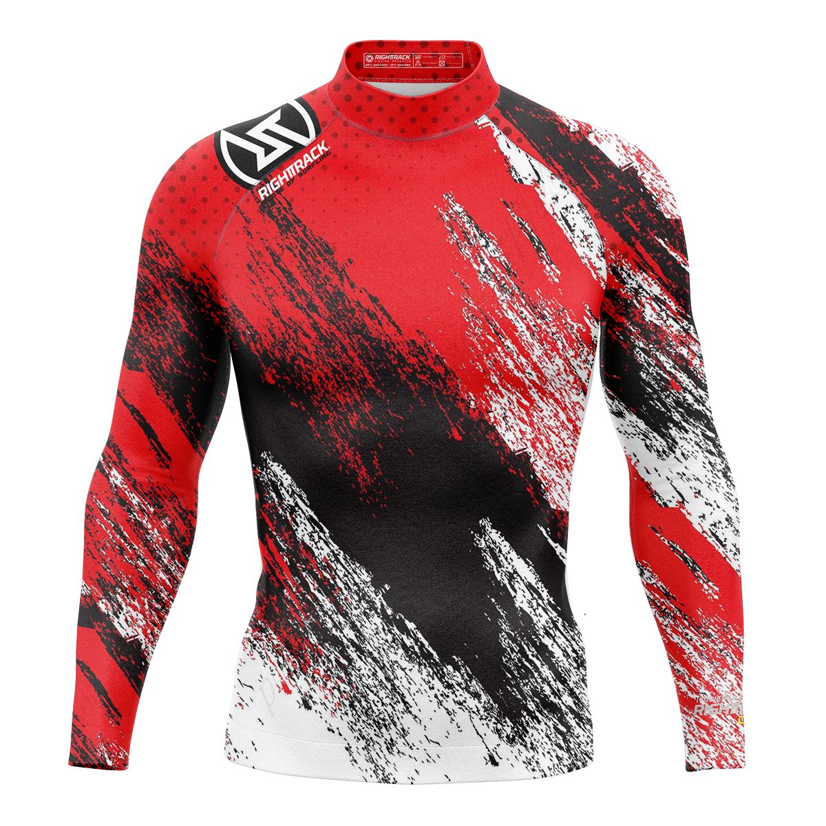 New Men's Surfing Shirt Gold Coast Lycra Rashguard RIGHTTRACK Long Sleeve Surf Sportswear Beach UV Swimwear UPF50+ Clothes