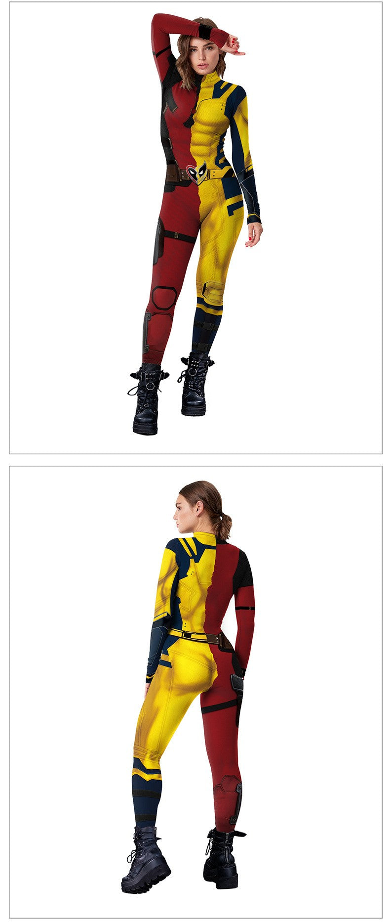 super-héros hommes film Deadpool Wolverine Cosplay Costumes Hallloween combinaison Performance fête Zentai body