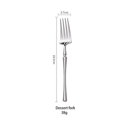 AJOYOUS Conjunto de Talheres Aço Inoxidável Polido Luxuoso Garfo Sobremesa Colher de Chá Faca Utensílios de Jantar Cozinha