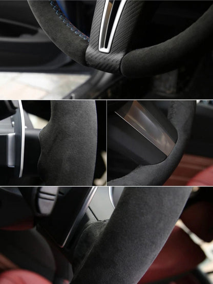 Car Steering Wheel Cover Black Non-Slip Artificial Leather For Volkswagen VW Golf 7 Mk7 Touran Up New Polo Jetta Passat B8 Tigua