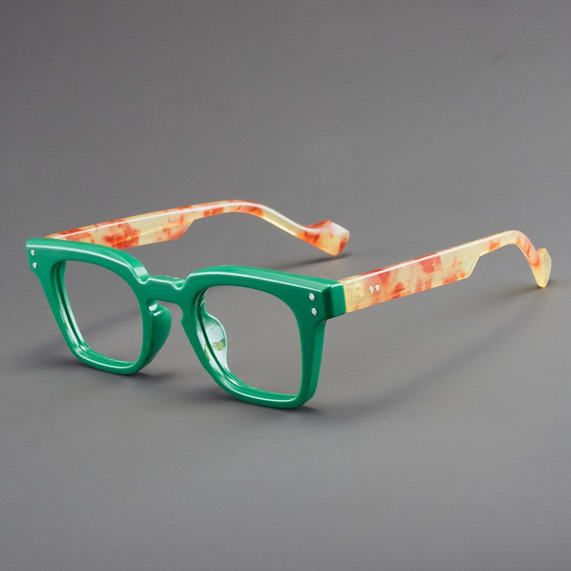 new square frame reading glasses retro printing glasses frame men women high-definition presbyopia glasses farsighted glasses