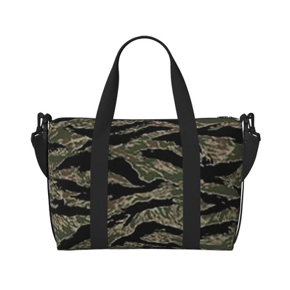 Tiger Stripe Camouflage Military Camo Beach Travel Bag Large Capacity Tote Bags for Gym Yoga Women Shopping Duffle Shoulder Bag