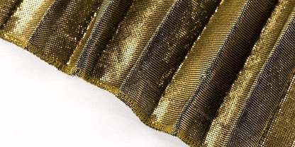 Check Skirt Pleated Maxi Skirt High Waist Harajuku Large Swing Gold Long Skirts For Women  XXL Saias