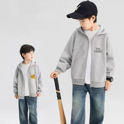 Children Zip Up Hoodie Tops tiger's head Girl Boy Sweatshirt Kid 3-12 Year Zipper Hoody Coat Casual Sweatshirts black Clothes