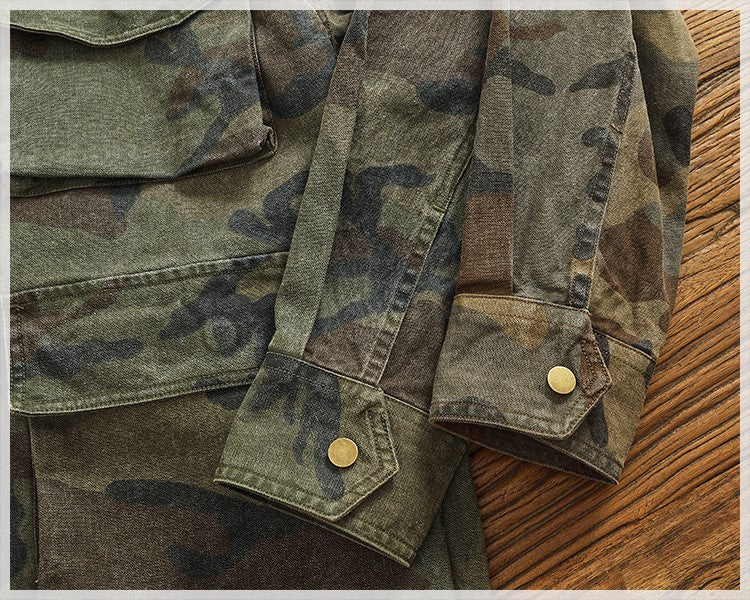 Casual cargo shirt camouflage coat fall new men's coat large pocket function stylish outdoor jacket