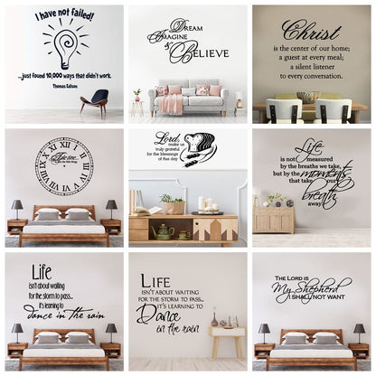 1 pc hot sale NEW English Sentence Vinyl Kitchen Wall Stickers Wallpaper For Baby's Rooms Bedroom Wall Art Sticker Murals