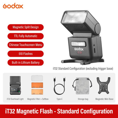 Godox iT32 iFlash Camera Flash X5 C/N/S/F/O Hot Shoe Trigger HSS TTL One System Pocket Flash for Sony Canon Nikon Fuji
