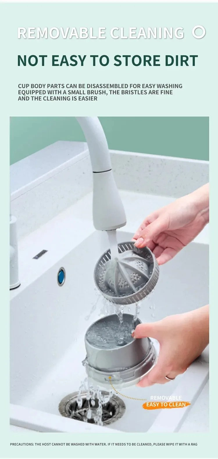 Automatic Portable USB Multifunctional Small Bidirectional Spiral Juicer Cup with Residue Separation And Charging Feature