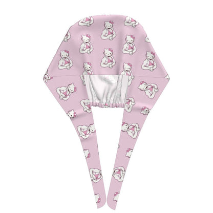 Custom Hello Kitty Medical Staff Scrubs Hat Women Men Cartoon Chara For Chef Hat Scrub Caps