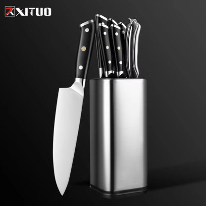 Conjunto de Facas de Cozinha XITUO Super Aço Alemão Faca do Chefe Faca Santoku Japonesa Faca Utilitária Cutelo Faca de Fatiar Descascar Nova Ferramenta de Culinária