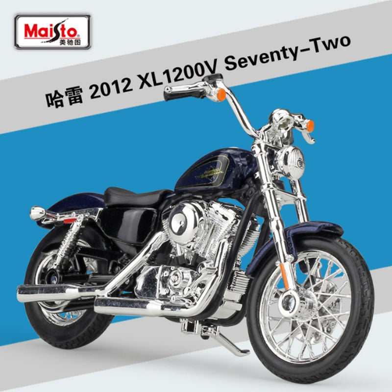 Maisto 1:18 Harley XL 1200V Seventy-Two Modelo de Moto de Liga Metálica Fundida Modelo de Moto de Rua de Metal Simulação Presentes Infantis