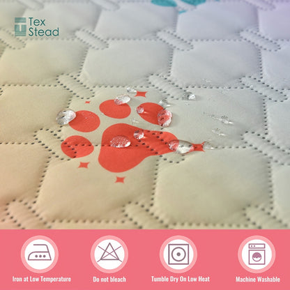 Capa para Cama de Cachorro Antivazamento, Trocador Reversível, Tapete Reutilizável para Acampamento (Crianças/Pets), Manta Lavável com Estampa de Patinhas de Cachorro