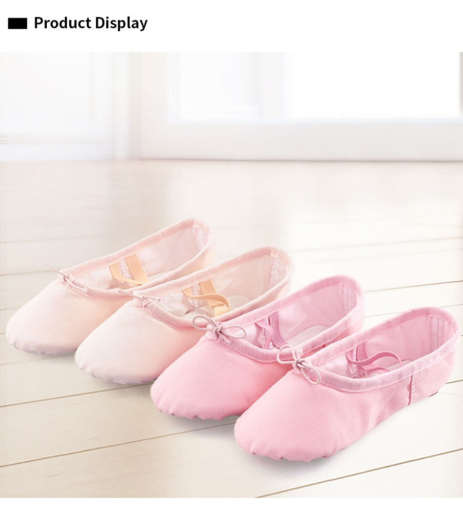 Girls Soft Bottom Non Slip Ballet Dance Shoes with Elastic Straps Perfect for Kids Yoga Dance Classes and Fitness Activities
