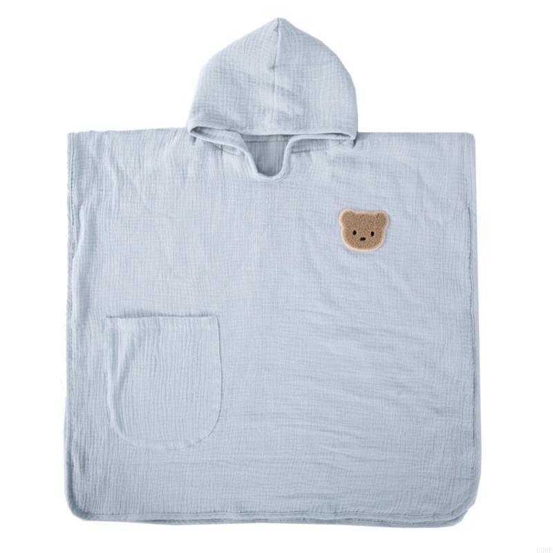 E06F Baby Hooded Bath Towel Ultra-absorbent 4 Layers Soft Cotton Bathrobe Blanket Sleepwear Children Clothing Infant Poncho-