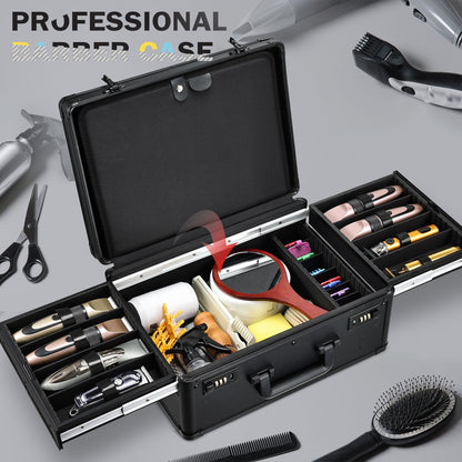 Professional Barber Supplies Hair Tool Organizer Travel Barber Case Barber Bags For Clippers And Supplies Carrying Suitcase