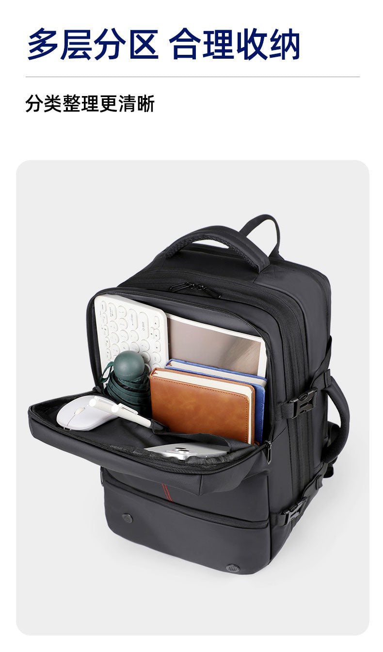 Backpack Men's Expandable Vacuum Compression Short-Distance Business Trip Large-Capacity Dry and Wet Separation Business Multi-Functional Backpack
