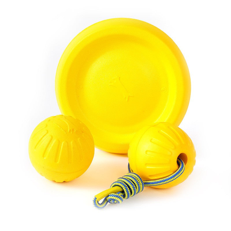 Brinquedo para animais de estimação EVA, bola flutuante para cães, treinamento de cães, anel de puxar, resistente à mordida, bola de dentição, bola de corda, bola de espuma, resistente à mordida, brinquedo para cães