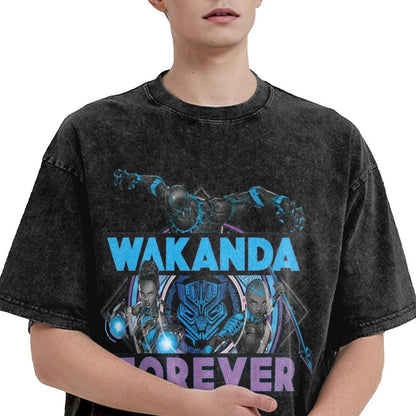 Men's Frgrt T Shirt Black Panther 100% Cotton Clothing Humorous Short Sleeve Crew Neck Tee Shirt 6XL T-Shirts