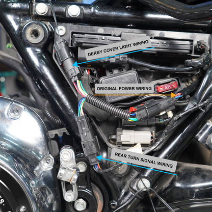 Para Harley Street Glide FLHX 2016-2023 Tampa de Embreagem Derby com Luz de LED Road King FLHR Road Glide FLTRX CVO Tri Glide Electra Glide