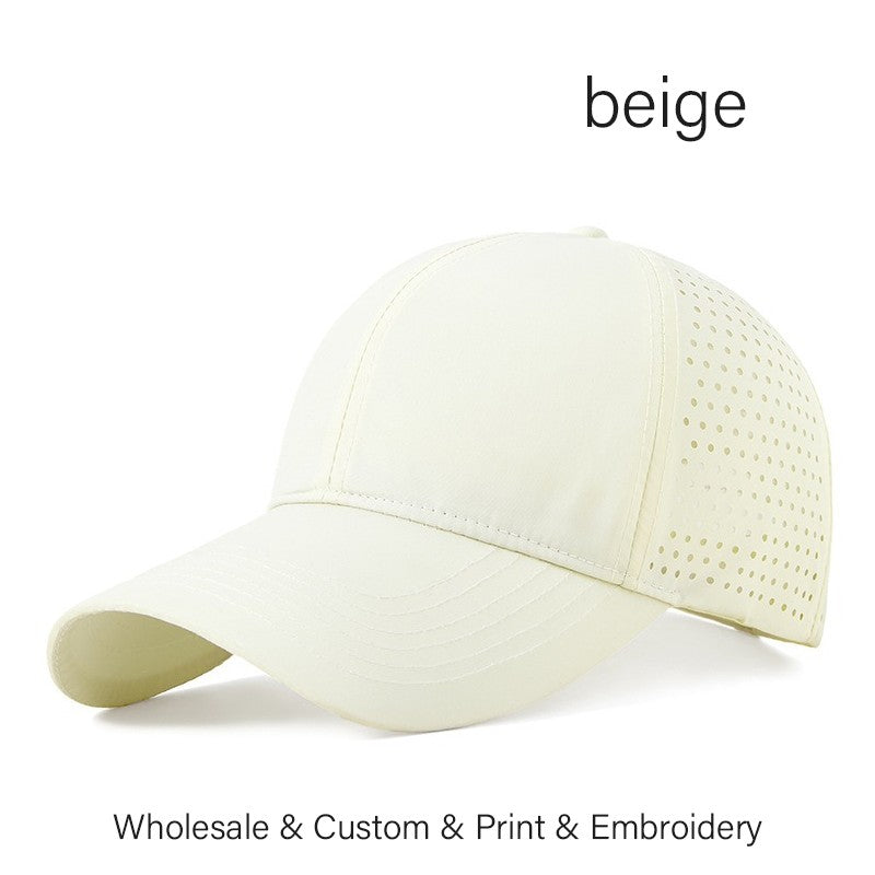 SLECKTON Custom Logo Embroidery Quick-Dry Baseball Cap for Summer Protection Breathable Waterproof Design DIY Picture Print