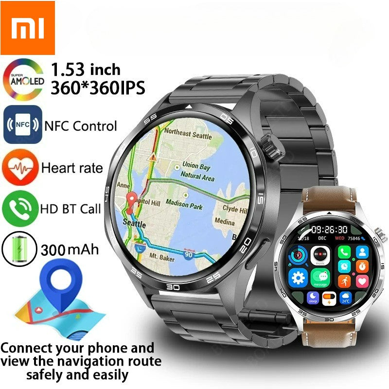 Xiaomi 2025 New GPS NFC Smart Watch Men 360*360 AMOLED Screen Heart rate Bluetooth Call IP67 Waterproof Man Smartwatch