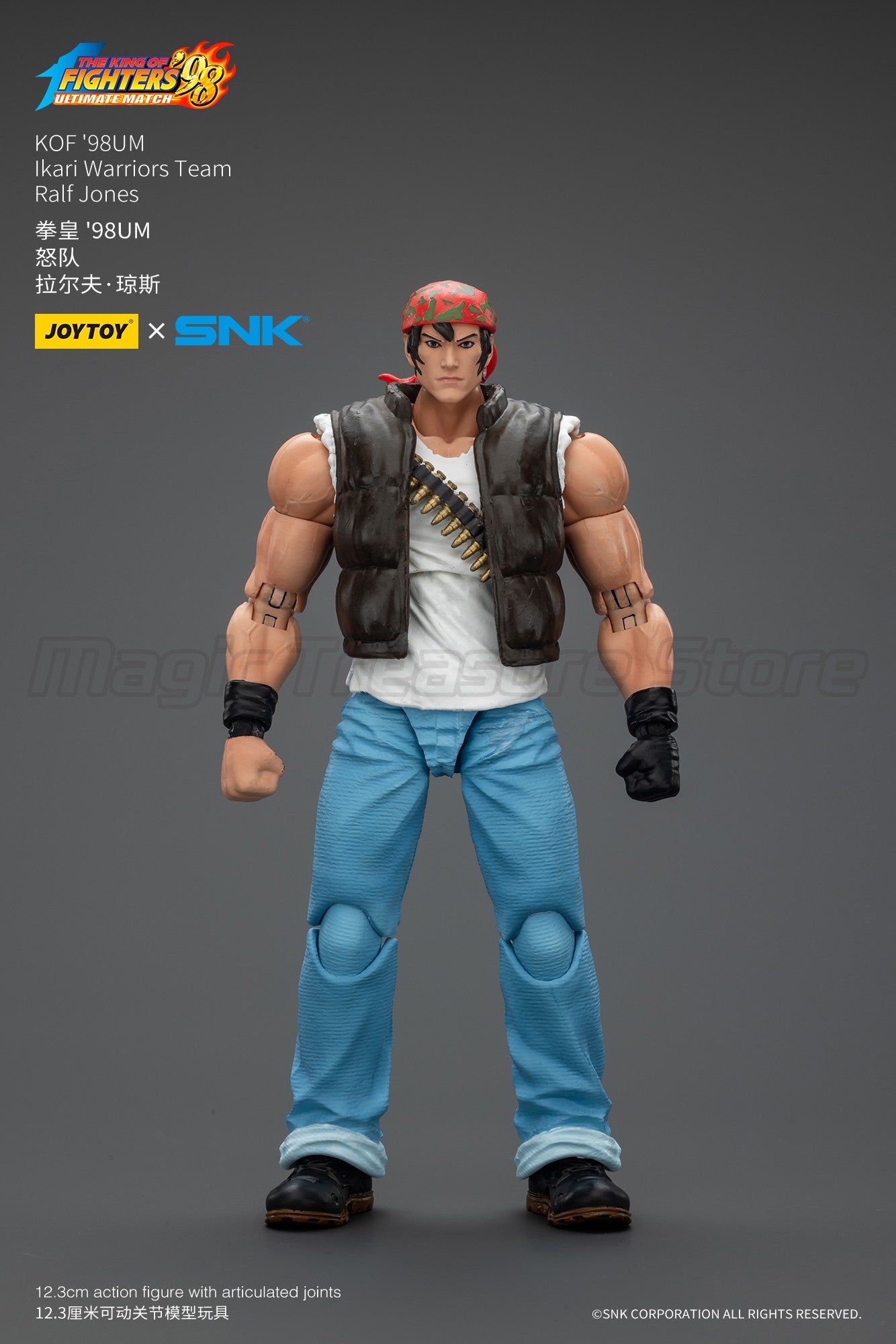 ?MT?JOYTOY Boneco de Ação 1/18 SNK KOF'98UM Ikari Warriors Team Ralf Jones Clark Still Leona Heidern Modelo de Brinquedo Presente
