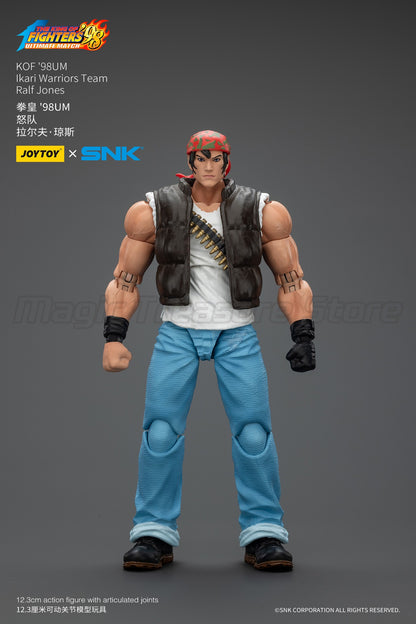 ?MT?JOYTOY Boneco de Ação 1/18 SNK KOF'98UM Ikari Warriors Team Ralf Jones Clark Still Leona Heidern Modelo de Brinquedo Presente