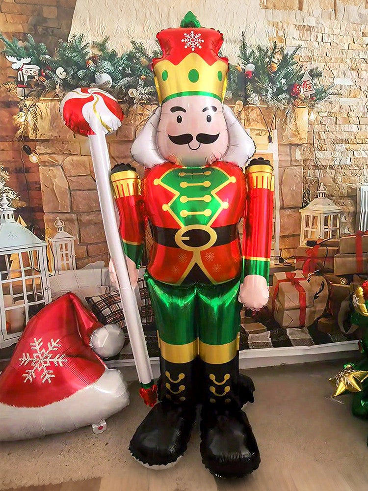 3pcs Large Standing Candy Walnut Guard Balloons, Christmas Theme Event and Scene Decorations, Birthday, New Year's Eve