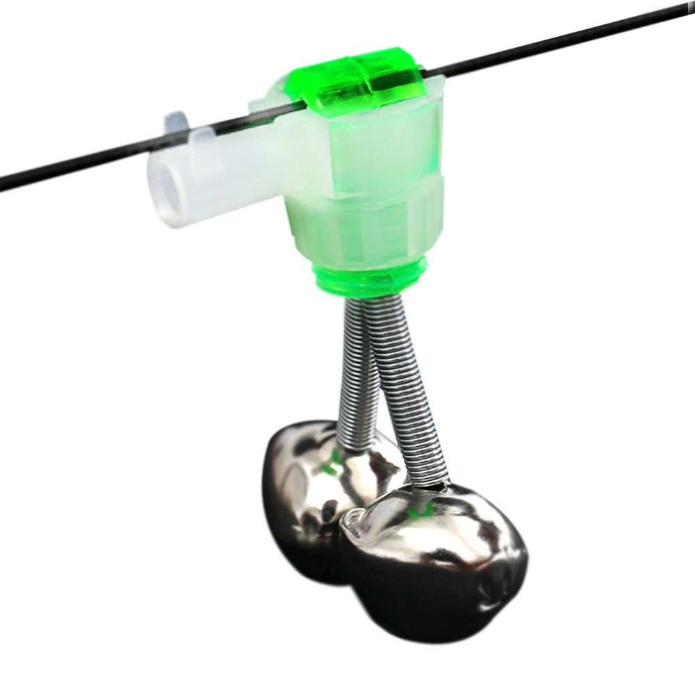 10-1PC Fishing Bite Alarms Fishing Rod Bells Tip Clip Bells Ring Green ABS Fishing Accessory Outdoor Pole Fish Bites Indicators
