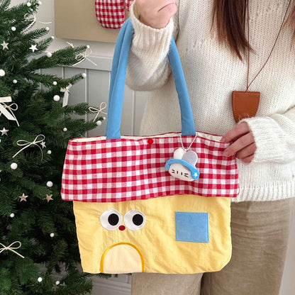 Cute Cartoon Shoulder Bag Versatile Autumn And Winter Casual Outdoor Bag Large Capacity Handbag