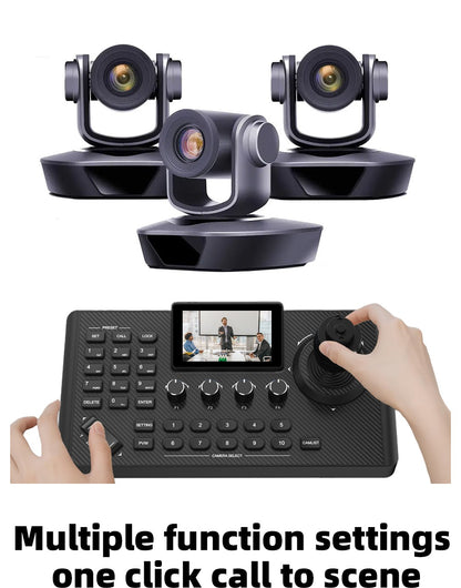 Video Conference Camera Kit 4K PTZ Camera 20X Zoom NDI SDI HDMI IP USB Church live broadcast NDI PTZ camera Controller 1-8pcs
