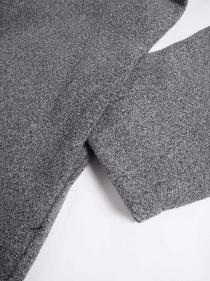 Women's Long Woolen Coat, Casual Loose-Fitting Overcoat with Double Button Front, Fall & Winter Fashion Outerwear for Women