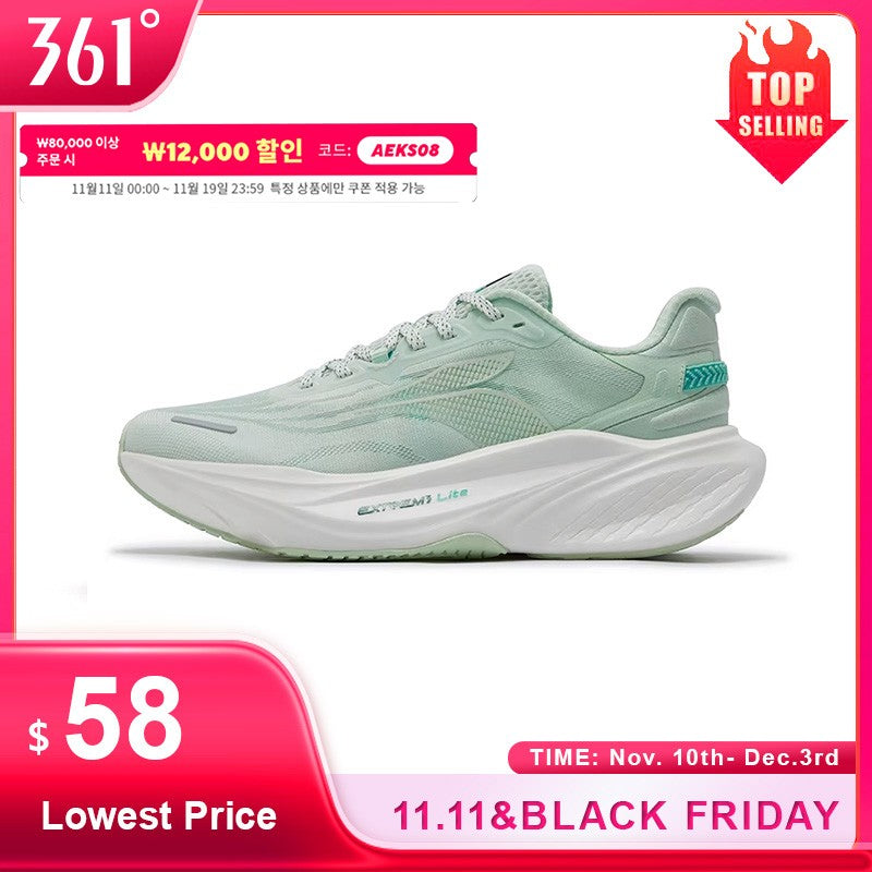 361 Degrees HALF TIME RUN 2 Men Running Shoe Soft Breathable Rebound Lightweight Shock-absorber Versatile Male Sneaker 672522201