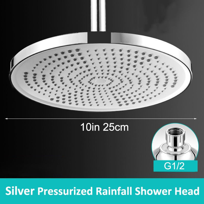 Novo Chuveiro de Teto Pressurizado de 25CM, Chuveiro de Teto de Grande Fluxo Supercharge ABS Grosso de Alta Pressão Tipo Chuva