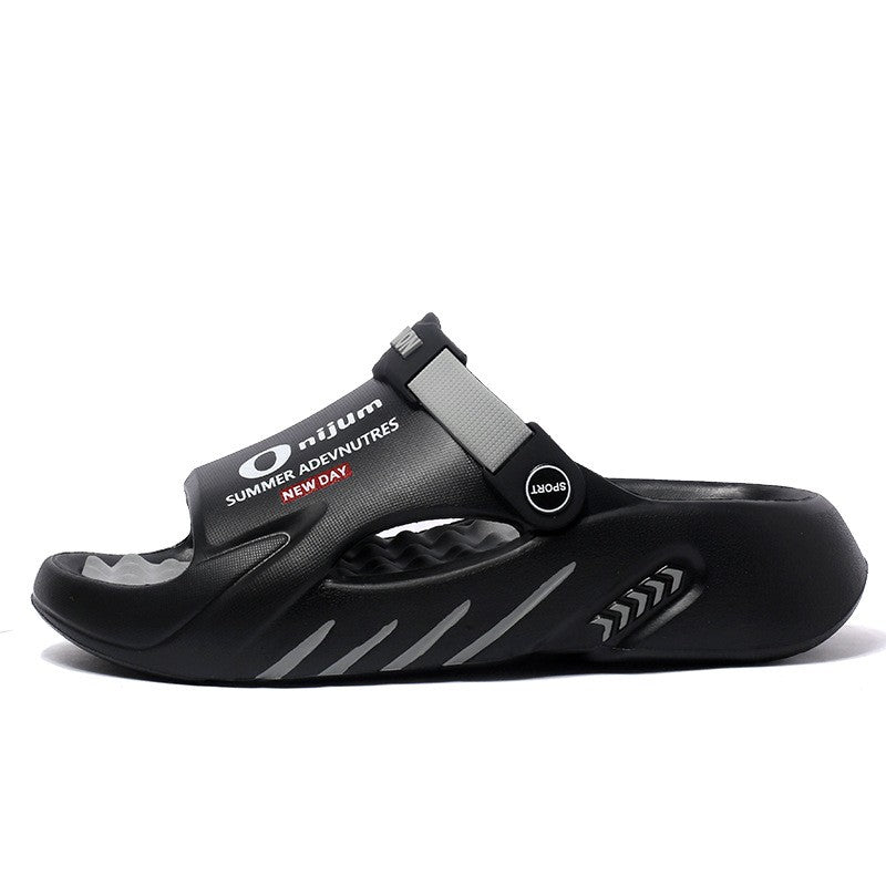 Comwarm New Men Massage Slippers Slides Indoor Outdoor Sandals Beach Casual Shoes Comfortable Sole Men's Slippers Big Size 38-47