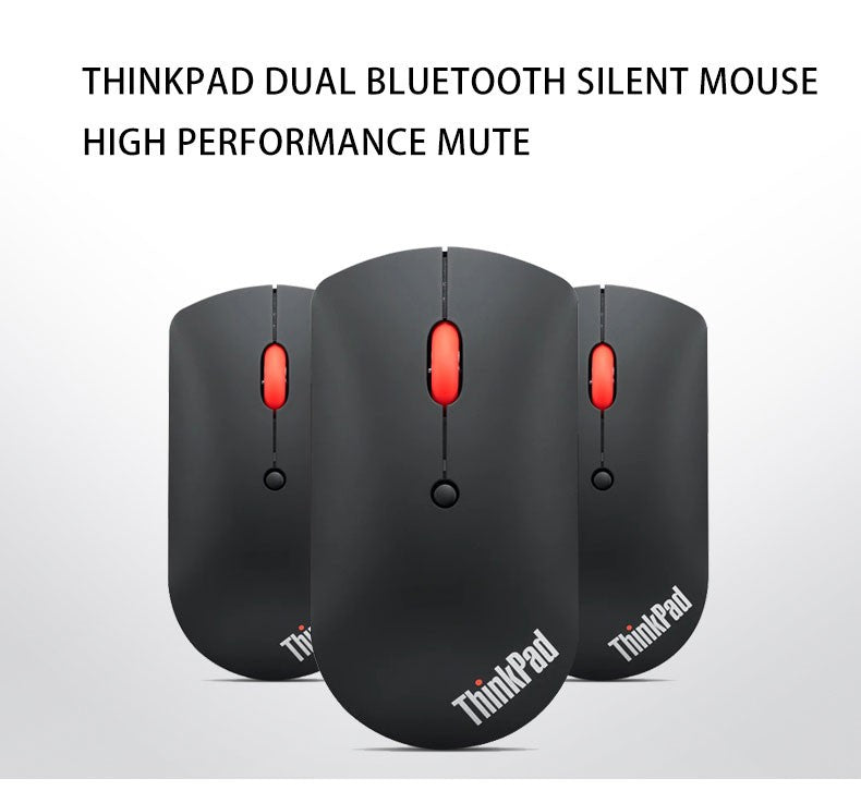Mouse Sem Fio Lenovo ThinkPad Wireless Mouse 4Y50X88822 Mouse Dual Bluetooth Mouse de Escritório Mouse Laser Preto Mouse Ergonômico Mouse para Notebook