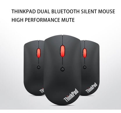 Mouse Sem Fio Lenovo ThinkPad Wireless Mouse 4Y50X88822 Mouse Dual Bluetooth Mouse de Escritório Mouse Laser Preto Mouse Ergonômico Mouse para Notebook