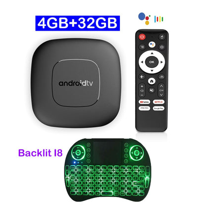 Smart TV Box 8GB 128GB Android 14 ATV Allwinner H313 Google Assistente Vídeo 8K 4k HDR10 Media Player T1 Box de TV Super Rápido